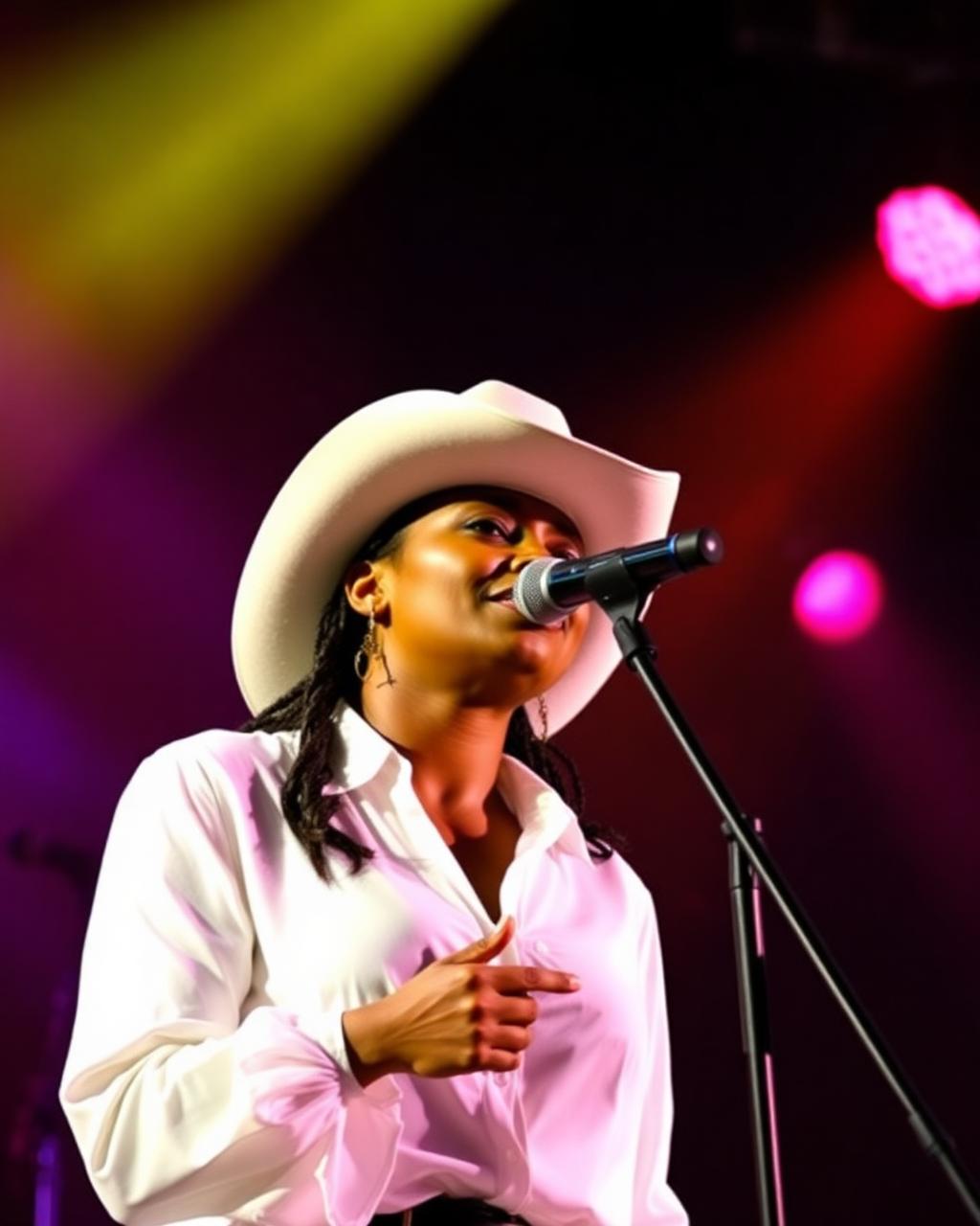 Tiffany Rachal performing live on stage